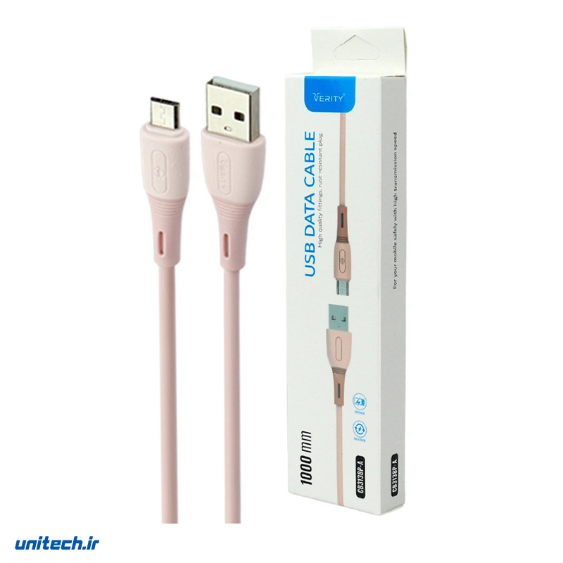 کابل میکرو یو اس بی فست شارژ وریتی CB3138 طول 1 متر5